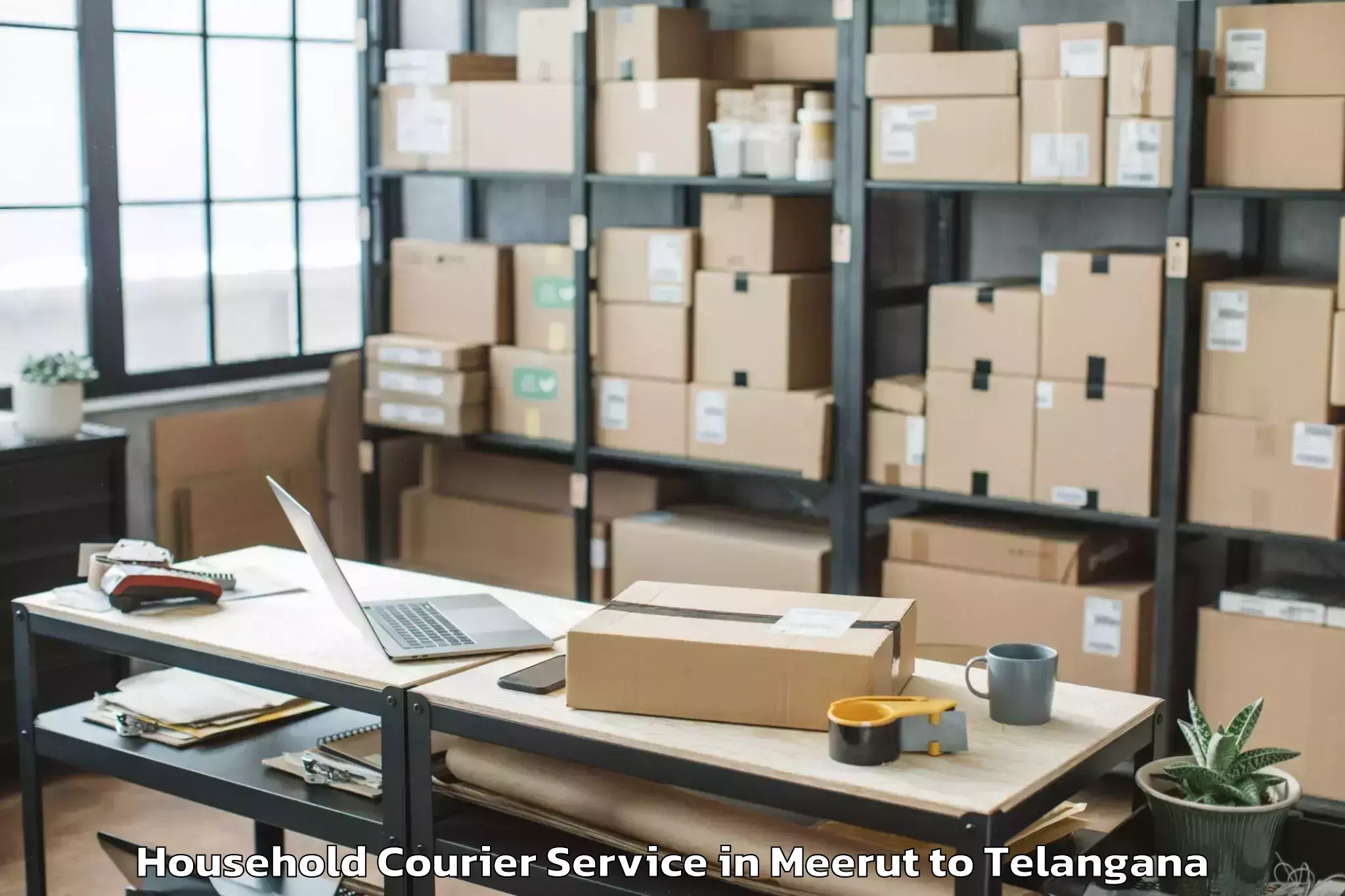 Leading Meerut to Telangana University Nizamabad Household Courier Provider